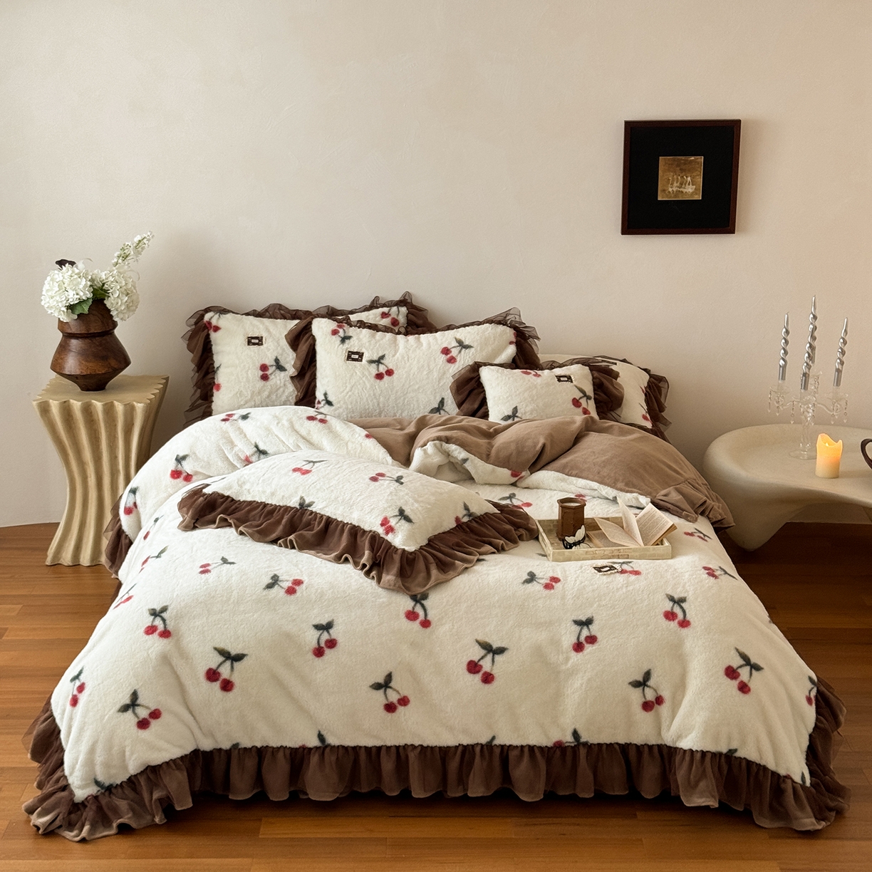 91家纺网 家纺一手货源 找家纺 （总）2024新款兔兔绒牛奶绒四件套-谜踪