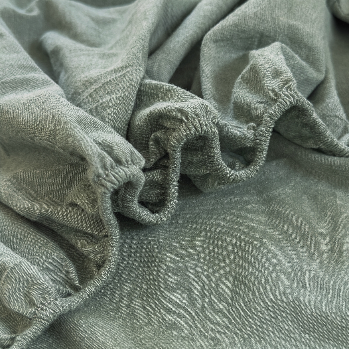 91家纺网 家纺一手货源 找家纺 宜家坊 2025新款A类色织全棉水洗棉床单单件纯棉格子纯色学生宿舍定制定做 纯色-草绿