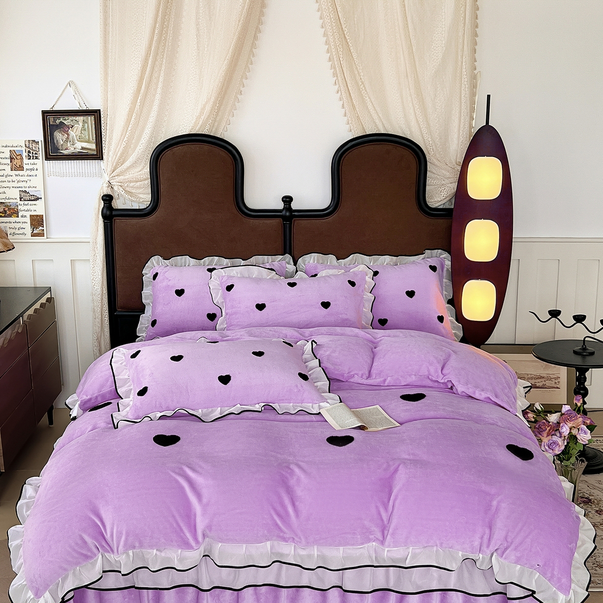 91家纺网 家纺一手货源 找家纺 （总）梦柏 2025新款韩版双层纱夹棉绗缝床盖夏被四件套