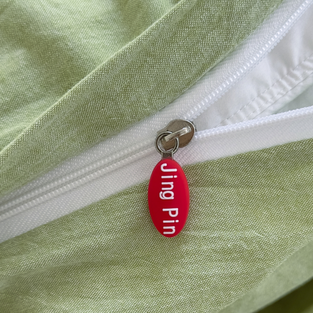 91家纺网 家纺一手货源 找家纺 宜家坊 2025新款A类全棉色织水洗棉四件套纯棉格子纯色被套学生宿舍三件套定制定做 纯色-果绿