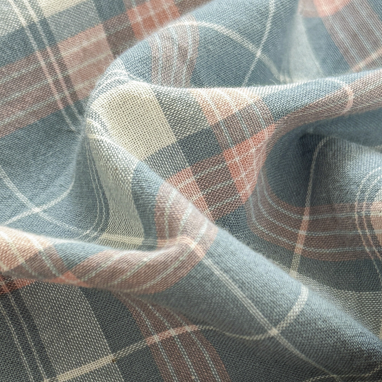 91家纺网 家纺一手货源 找家纺 宜家坊 2025新款A类全棉色织水洗棉四件套纯棉格子纯色被套学生宿舍三件套定制定做 映像格-蓝