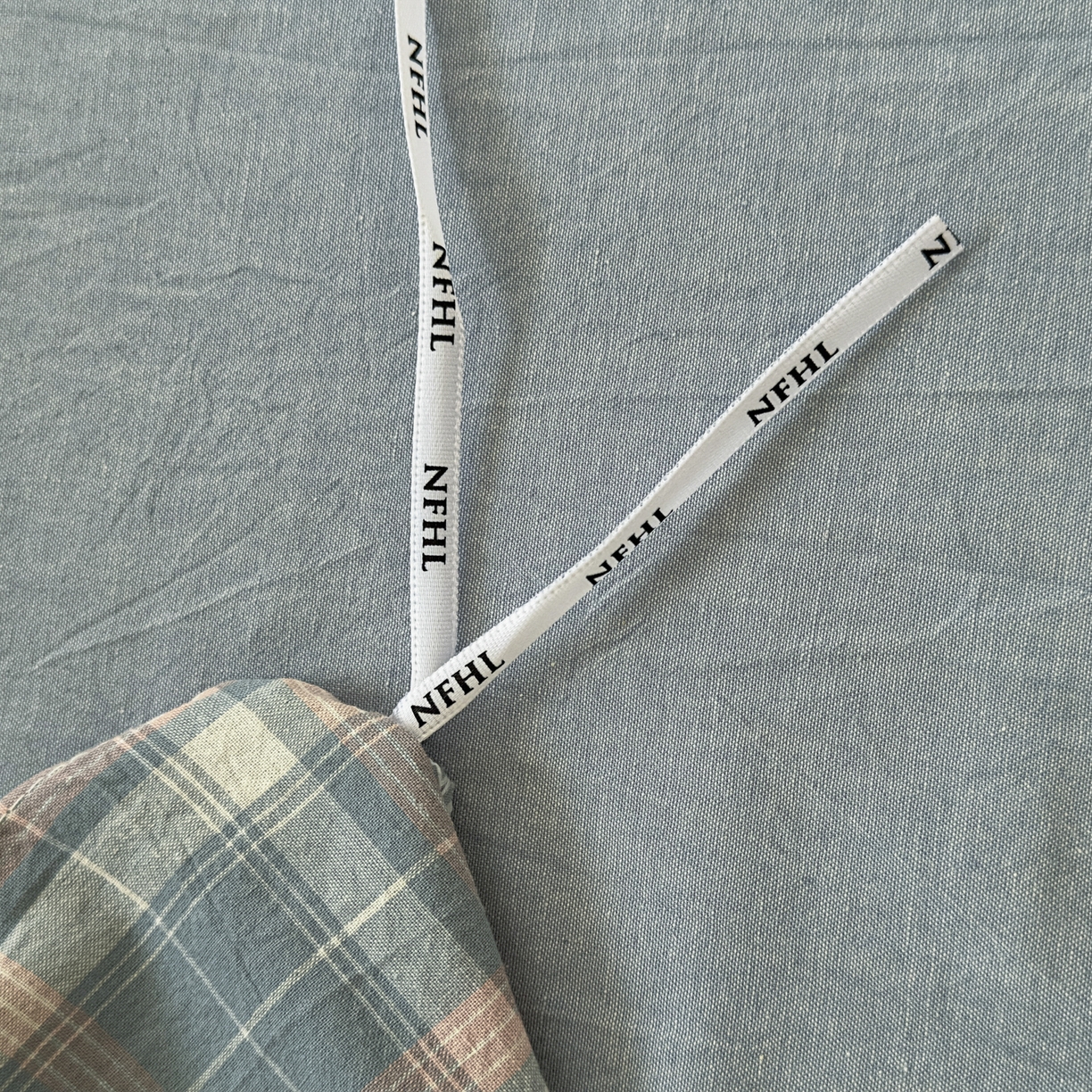 91家纺网 家纺一手货源 找家纺 宜家坊 2025新款A类全棉色织水洗棉四件套纯棉格子纯色被套学生宿舍三件套定制定做 映像格-蓝