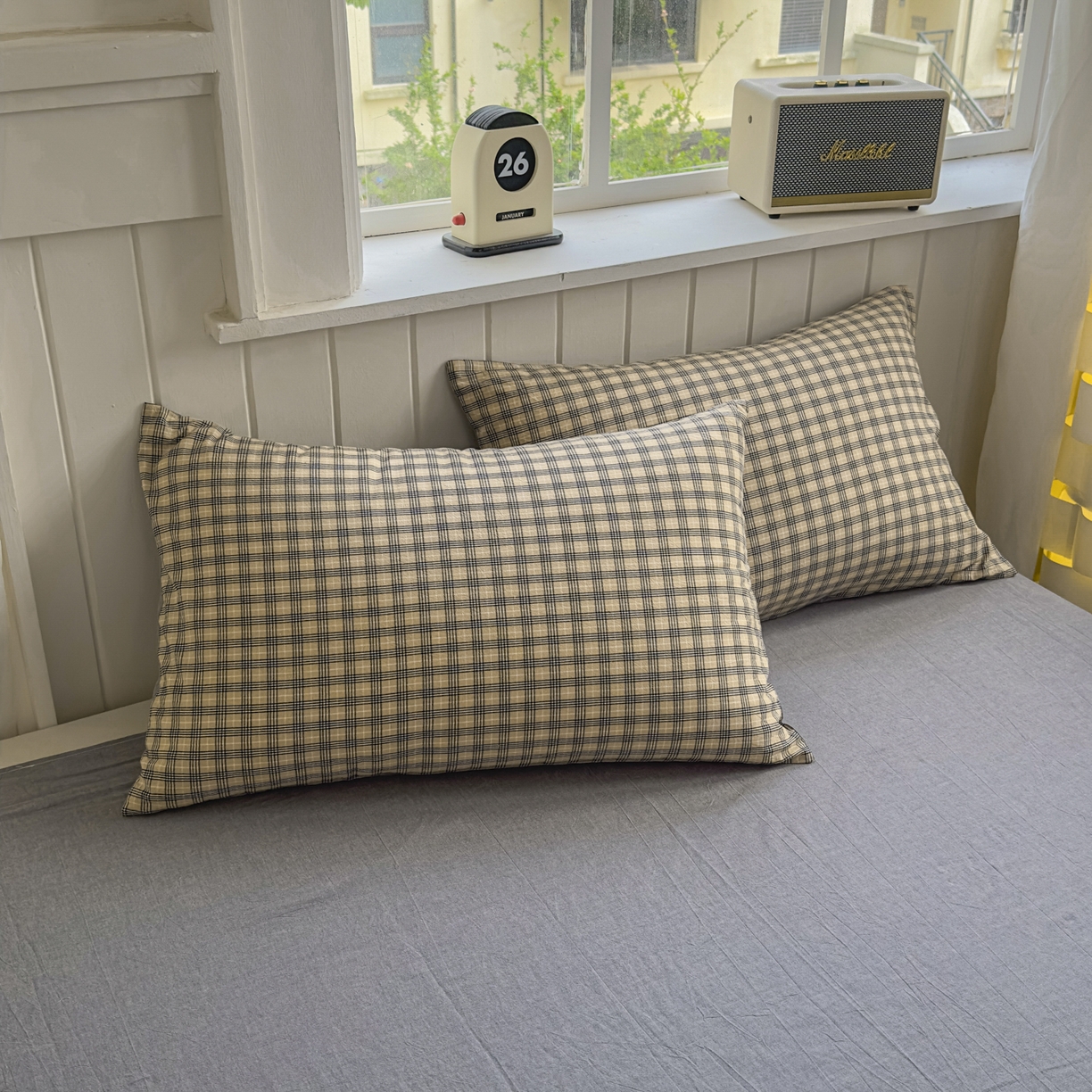 91家纺网 家纺一手货源 找家纺 （总）宜家坊 2025新款A类全棉色织水洗棉单枕套系列