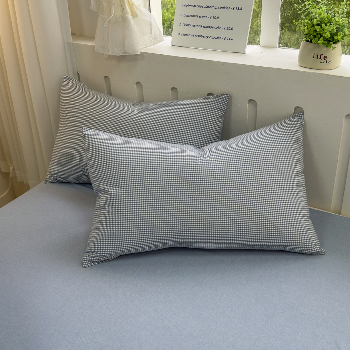 91家纺网 家纺一手货源 找家纺 （总）宜家坊 2025新款A类全棉色织水洗棉单枕套系列