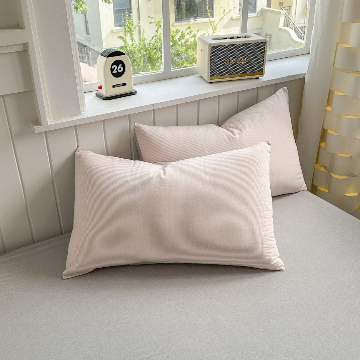 91家纺网 家纺一手货源 找家纺 （总）宜家坊 2025新款A类全棉色织水洗棉单枕套系列