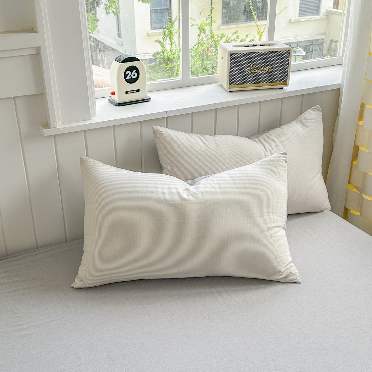 91家纺网 家纺一手货源 找家纺 （总）宜家坊 2025新款A类全棉色织水洗棉单枕套系列