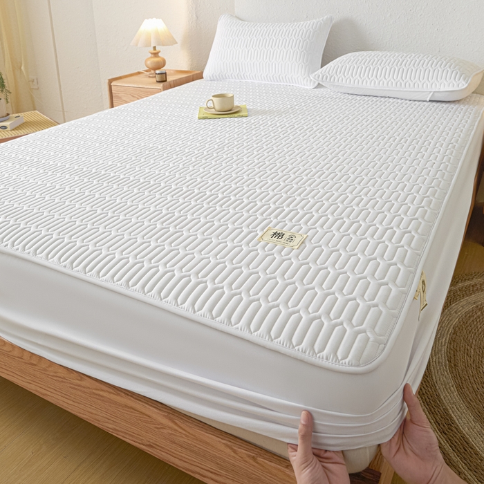 91家纺网 家纺一手货源 找家纺 （总）曼陀罗 2025新款A类新疆棉花夹棉防水床笠