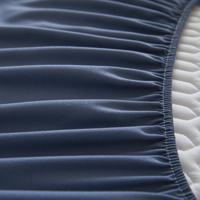 91家纺网 家纺一手货源 找家纺 曼陀罗 2025新款A类新疆棉花夹棉防水床笠 小竹纹-宾蓝