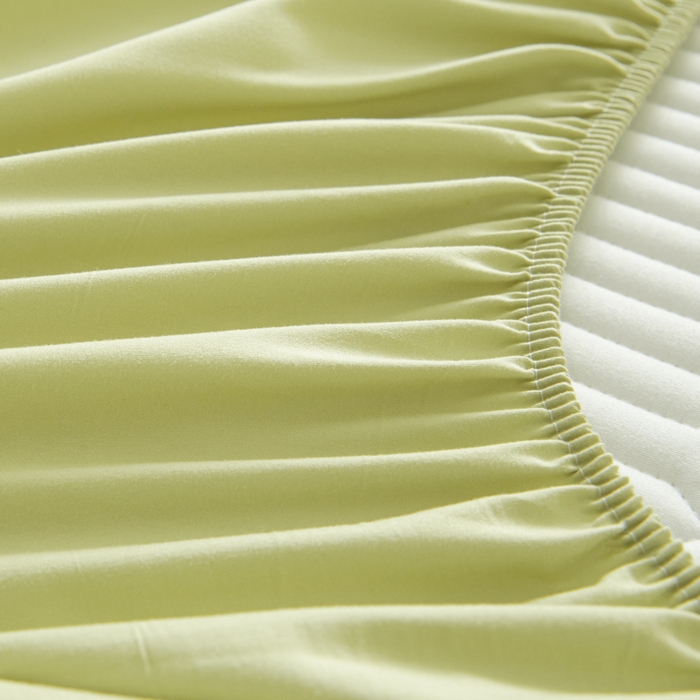 91家纺网 家纺一手货源 找家纺 曼陀罗 2025新款A类新疆棉花夹棉防水床笠 小竹纹-果绿