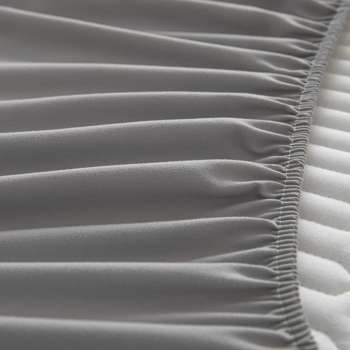 91家纺网 家纺一手货源 找家纺 曼陀罗 2025新款A类新疆棉花夹棉防水床笠 小竹纹-深灰