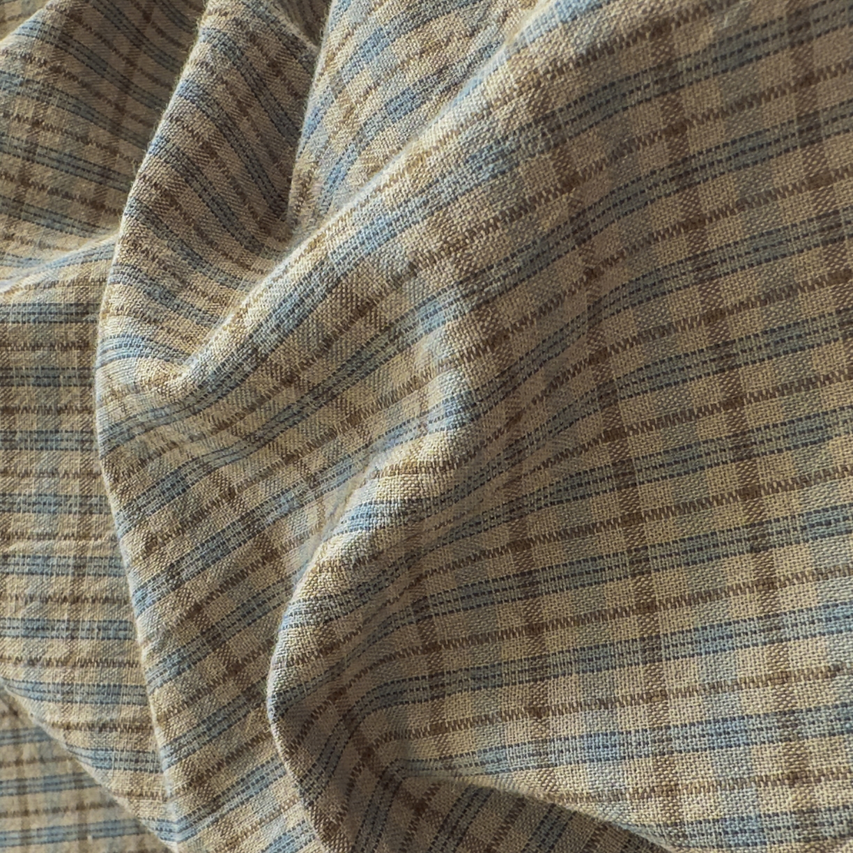 91家纺网 家纺一手货源 找家纺 宜家坊 2025新款A类全棉色织水洗棉被套单件纯棉格子纯色学生宿舍被罩定制定做 沐风-兰咖