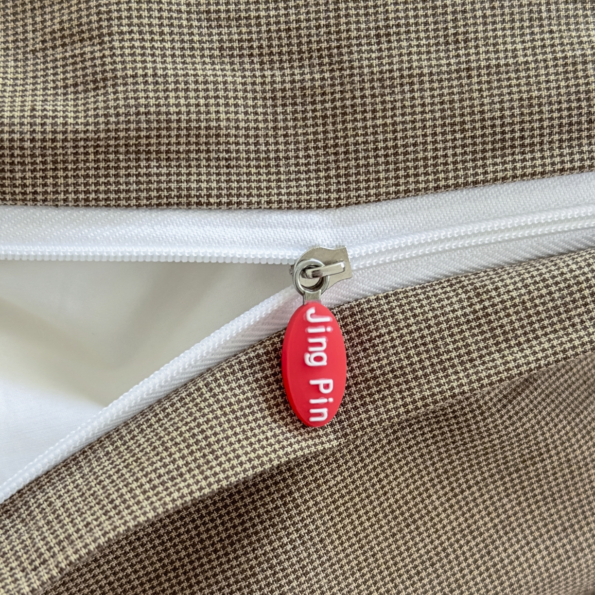 91家纺网 家纺一手货源 找家纺 宜家坊 2025新款A类全棉色织水洗棉被套单件纯棉格子纯色学生宿舍被罩定制定做 纯棉素-咖