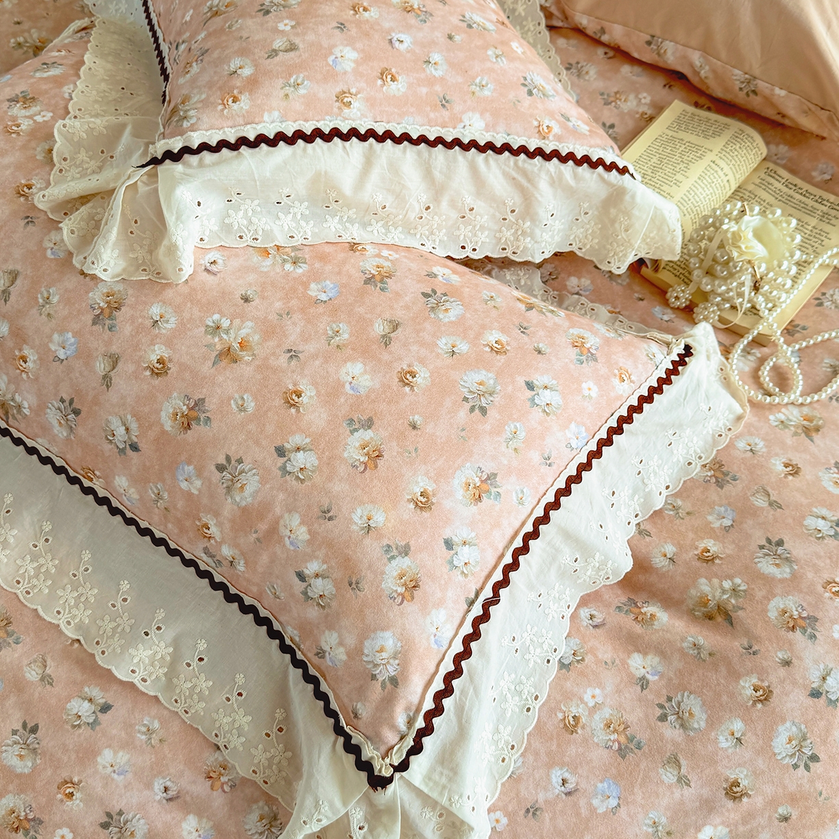 91家纺网 家纺一手货源 找家纺 （总）星座家纺 2025新款秋冬全棉花边数码印花磨毛四件套