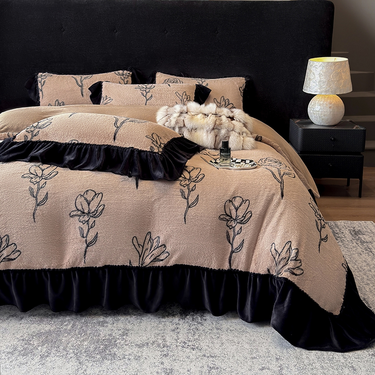 91家纺网 家纺一手货源 找家纺 （总）优悦生活馆 2025新款兔毛绒牛奶绒保暖四件套