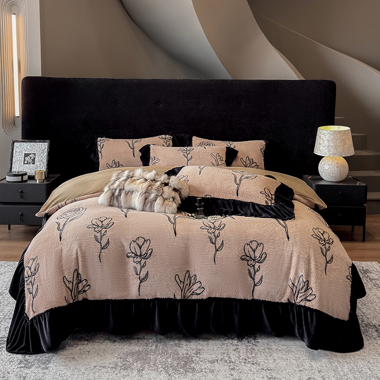 91家纺网 家纺一手货源 找家纺 （总）优悦生活馆 2025新款兔毛绒牛奶绒保暖四件套