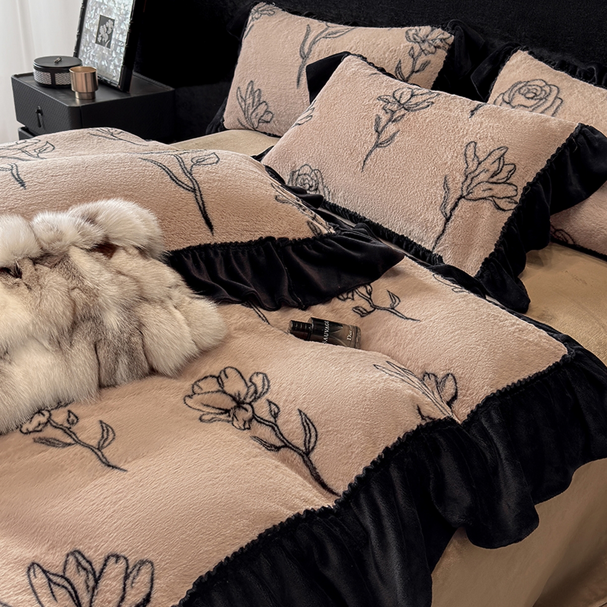 91家纺网 家纺一手货源 找家纺 （总）优悦生活馆 2025新款兔毛绒牛奶绒保暖四件套