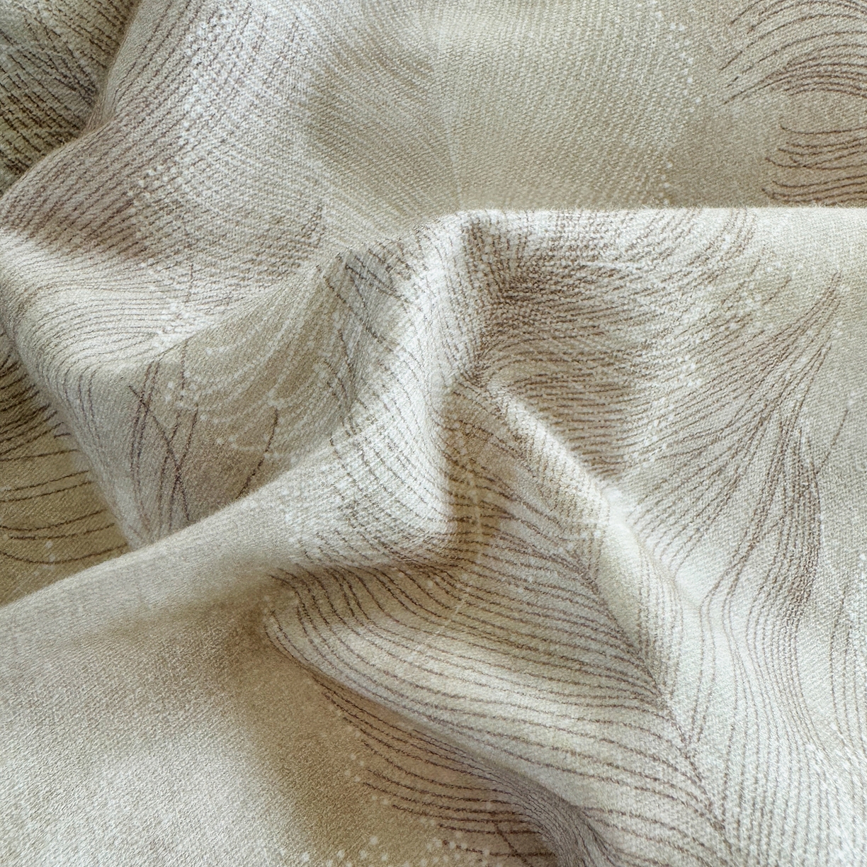 91家纺网 家纺一手货源 找家纺 星座家纺 2025新款秋冬全棉花边数码印花磨毛四件套 羽絮-咖