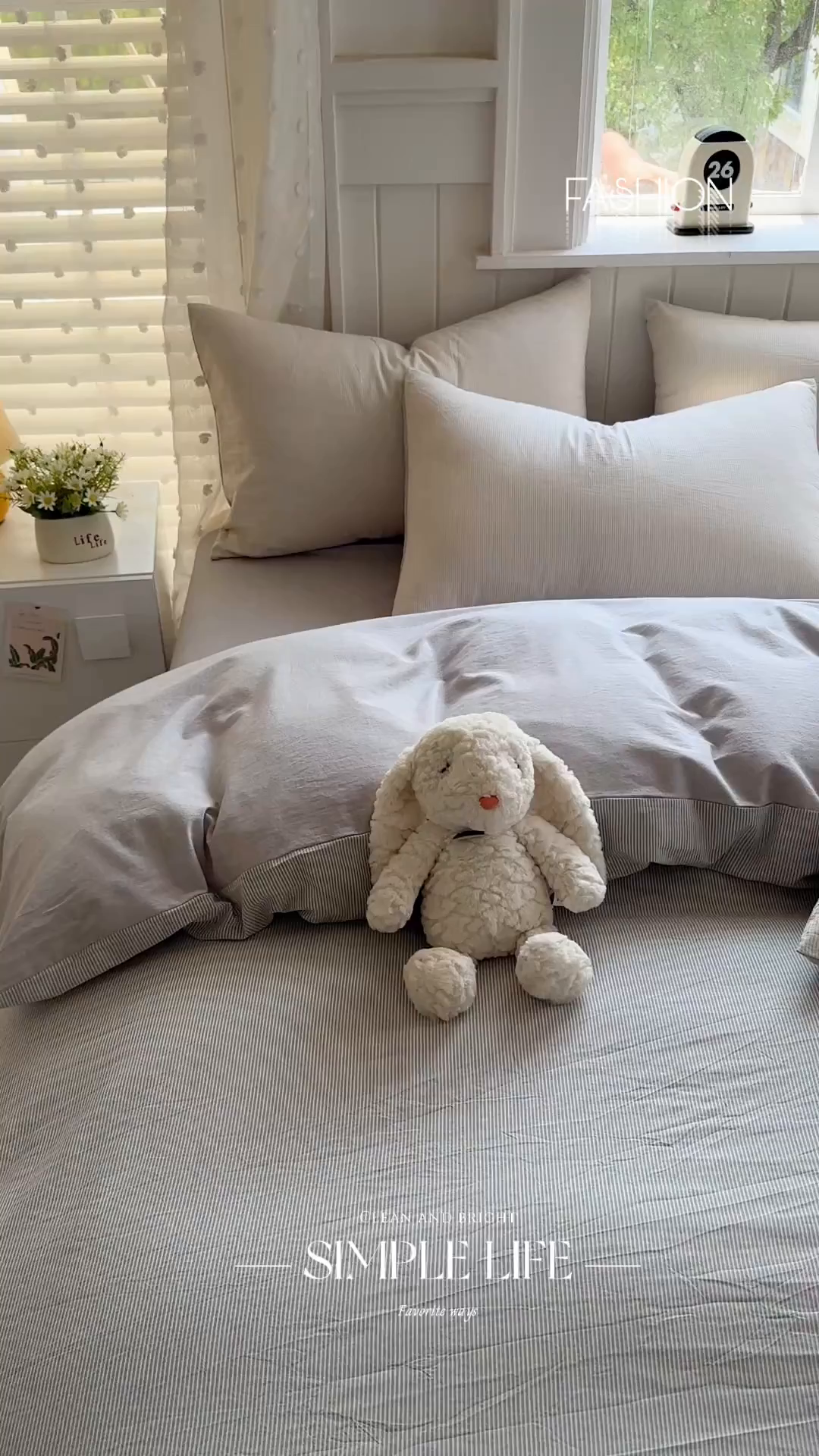 91家纺网 家纺一手货源 找家纺 宜家坊 2025新款A类全棉色织水洗棉被套单件纯棉格子纯色学生宿舍被罩定制定做 密条-浅灰