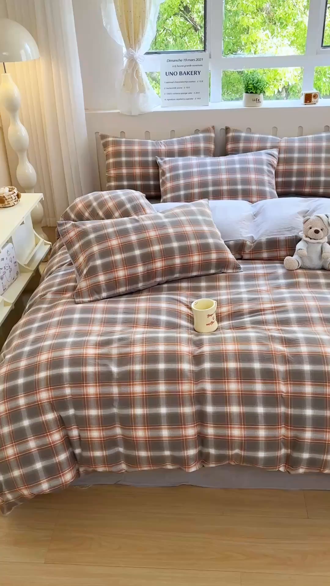 91家纺网 家纺一手货源 找家纺 宜家坊 2025新款A类全棉色织水洗棉被套单件纯棉格子纯色学生宿舍被罩定制定做 诺卡-浅灰