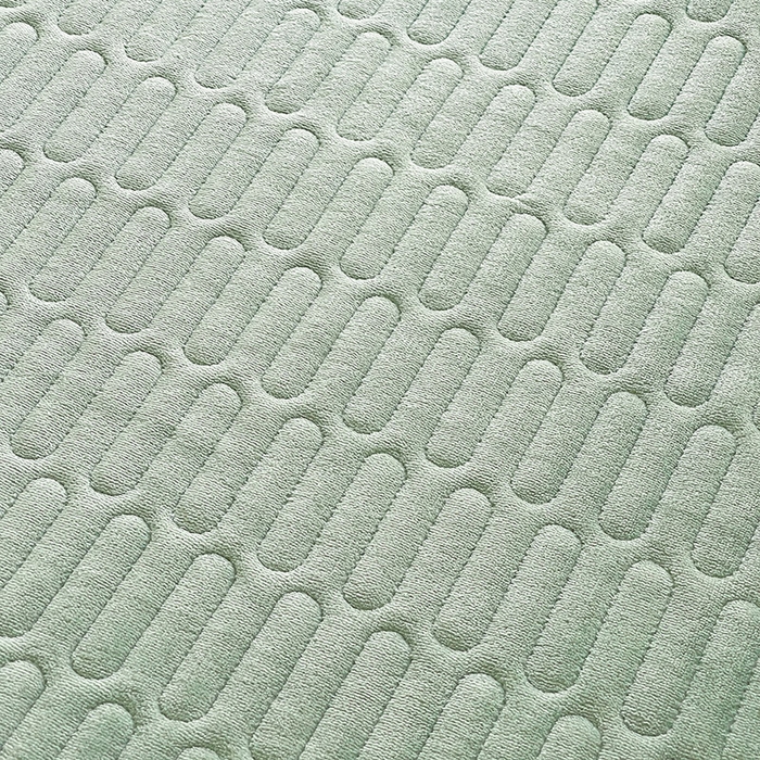 91家纺网 家纺一手货源 找家纺 梦之星 2025新款牛奶绒雕花床盖款床单款四件套 繁花-绿