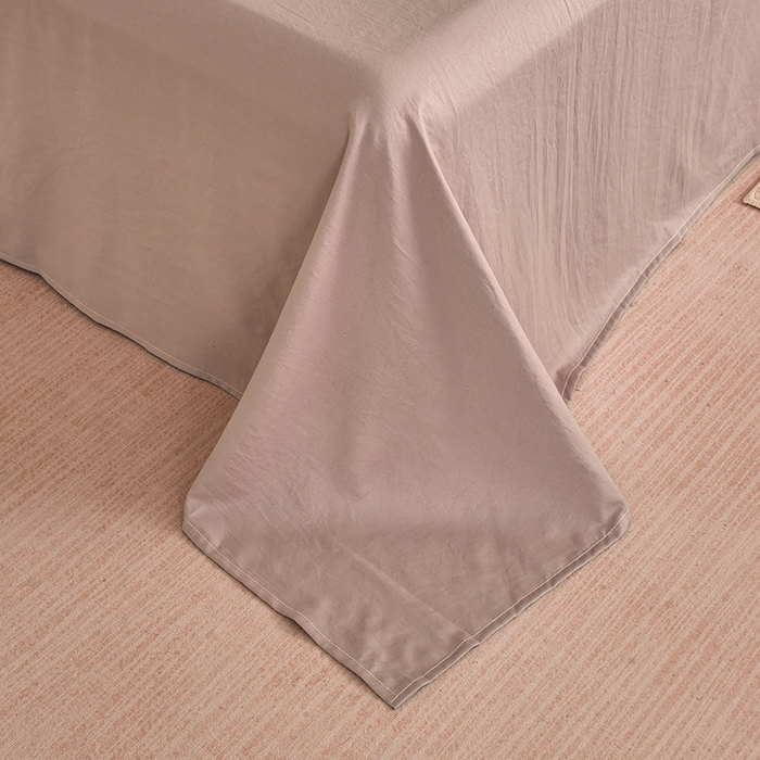 91家纺网 家纺一手货源 找家纺 卢赛尔 2025新款水洗珍珠印花四件套 相思粉