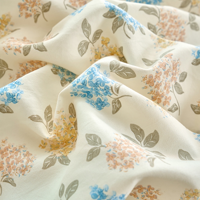 91家纺网 家纺一手货源 找家纺 卢赛尔 2025新款水洗珍珠印花四件套 山茶-绿