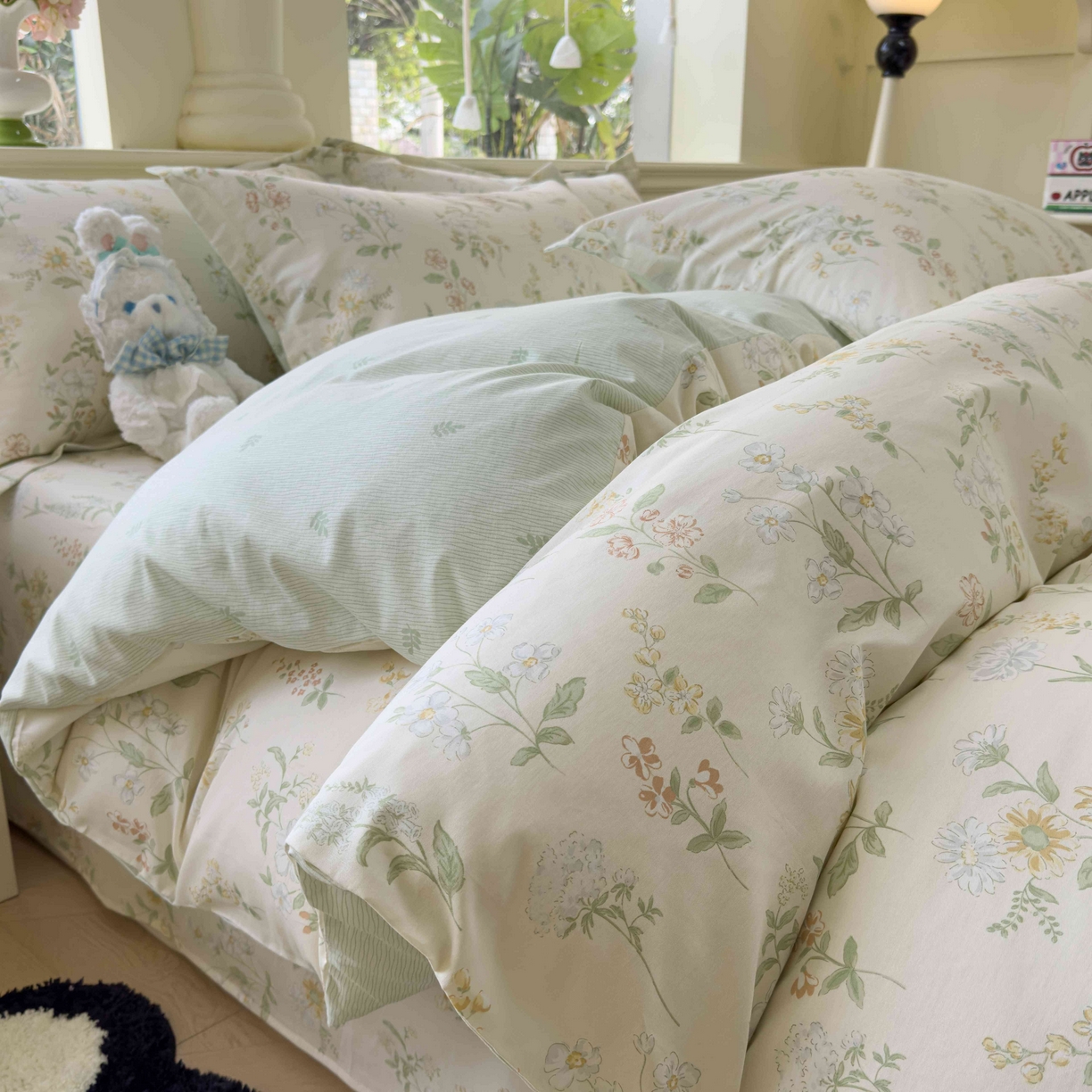 91家纺网 家纺一手货源 找家纺 （总）绵庭家纺 2025新款田园花卉全棉纯棉印花四件套