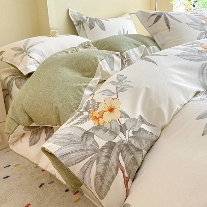 91家纺网 家纺一手货源 找家纺 （总）绵庭家纺 2025新款田园花卉全棉纯棉印花四件套