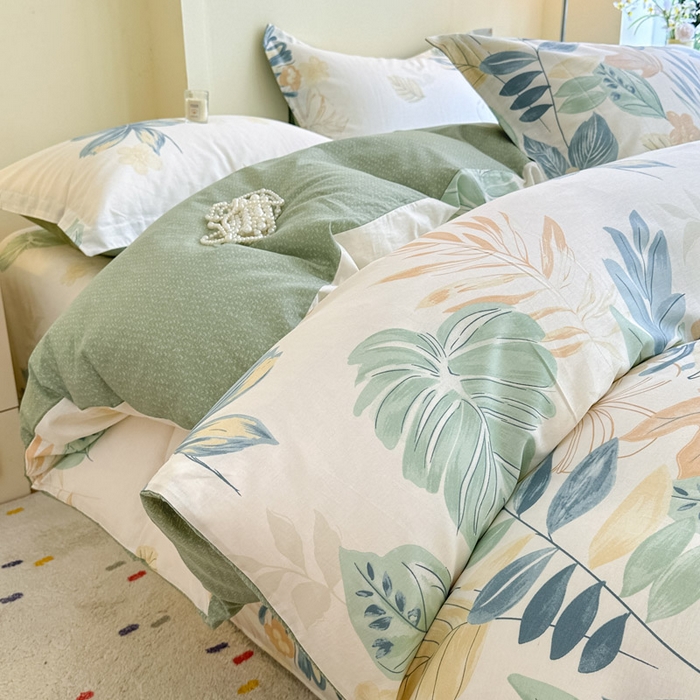 91家纺网 家纺一手货源 找家纺 （总）绵庭家纺 2025新款田园花卉全棉纯棉印花四件套