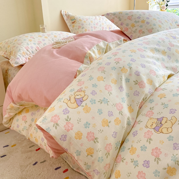 91家纺网 家纺一手货源 找家纺 （总）绵庭家纺 2025新款田园花卉全棉纯棉印花四件套