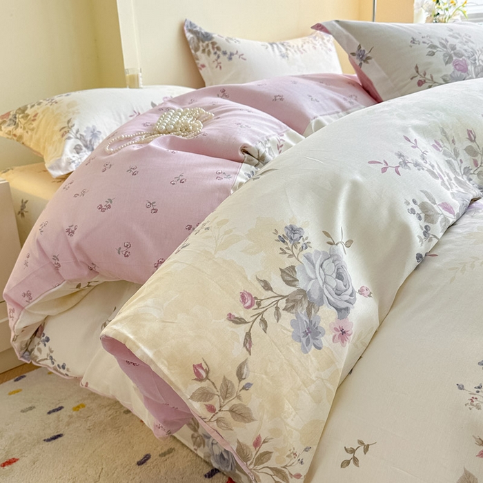 91家纺网 家纺一手货源 找家纺 （总）绵庭家纺 2025新款田园花卉全棉纯棉印花四件套