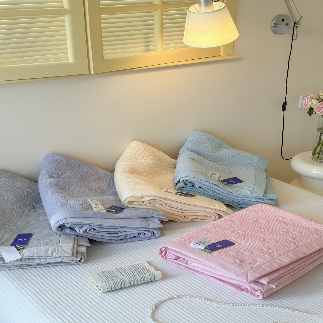 91家纺网 家纺一手货源 找家纺 琳可家居 2025新款蝴蝶系列棉加绒床盖 组合