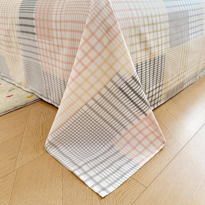 91家纺网 家纺一手货源 找家纺 绵庭家纺 2025新款田园花卉全棉纯棉印花四件套 奶盖格