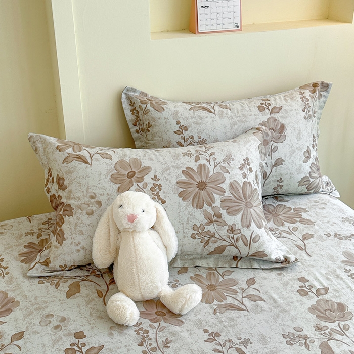 91家纺网 家纺一手货源 找家纺 绵庭家纺 2025新款田园花卉全棉纯棉印花四件套 塞纳风情