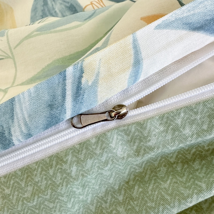 91家纺网 家纺一手货源 找家纺 绵庭家纺 2025新款田园花卉全棉纯棉印花四件套 珊瑚芦苇