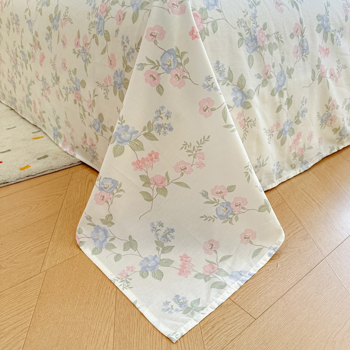 91家纺网 家纺一手货源 找家纺 绵庭家纺 2025新款田园花卉全棉纯棉印花四件套 希薇