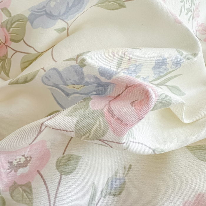 91家纺网 家纺一手货源 找家纺 绵庭家纺 2025新款田园花卉全棉纯棉印花四件套 希薇