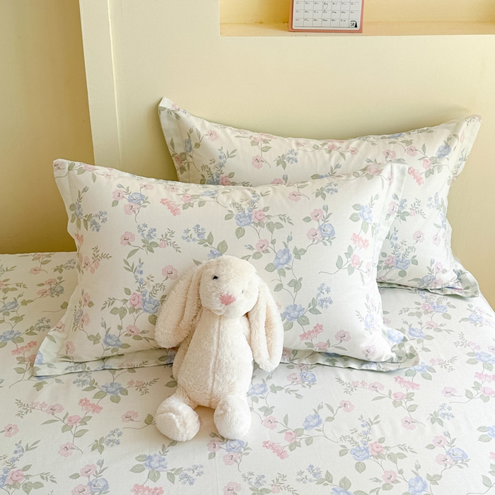 91家纺网 家纺一手货源 找家纺 绵庭家纺 2025新款田园花卉全棉纯棉印花四件套 希薇