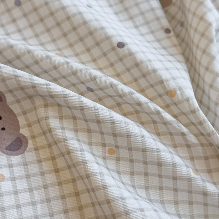 91家纺网 家纺一手货源 找家纺 绵庭家纺 2025新款田园花卉全棉纯棉印花四件套 小熊系铃