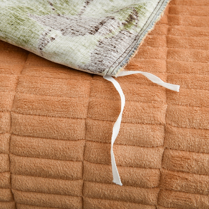 91家纺网 家纺一手货源 找家纺 德比尔斯  2025新款兔毛绒兔兔绒牛奶绒四件套床盖款 椿野