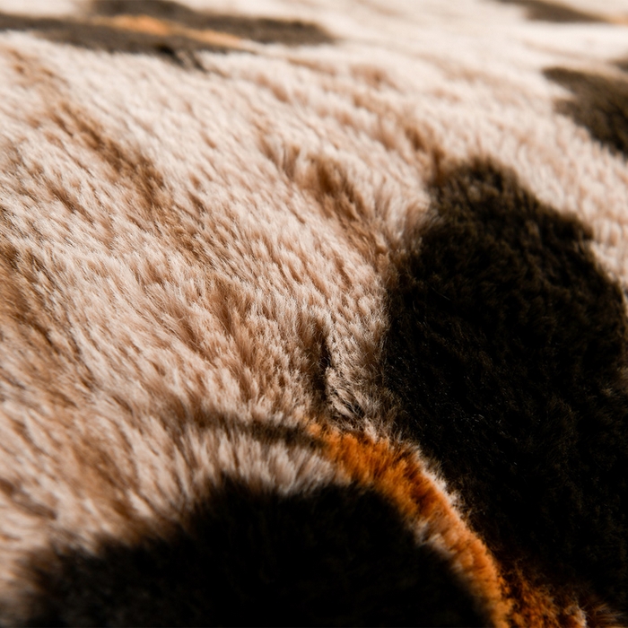 91家纺网 家纺一手货源 找家纺 德比尔斯  2025新款兔毛绒兔兔绒牛奶绒四件套床盖款 幻蝶咖