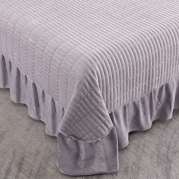 91家纺网 家纺一手货源 找家纺 德比尔斯  2025新款兔毛绒兔兔绒牛奶绒四件套床盖款 莫奈花园