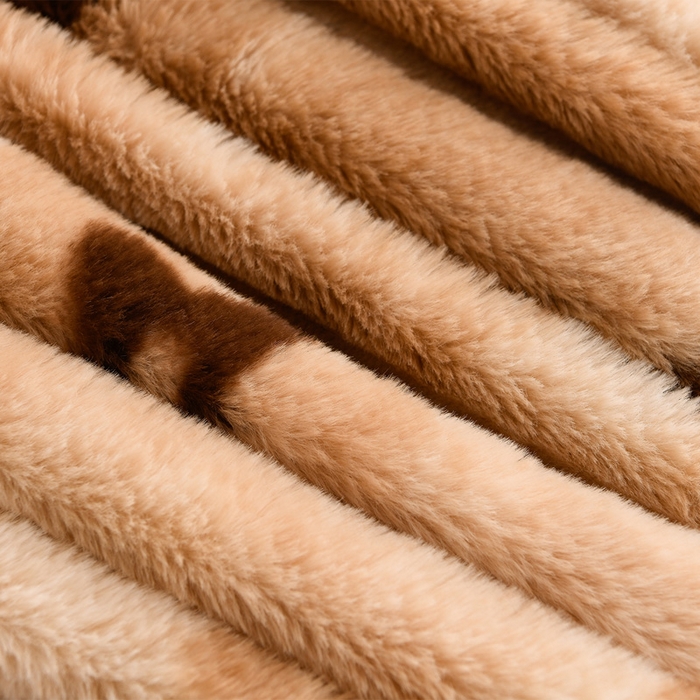 91家纺网 家纺一手货源 找家纺 德比尔斯  2025新款兔毛绒兔兔绒牛奶绒四件套床盖款 墨本