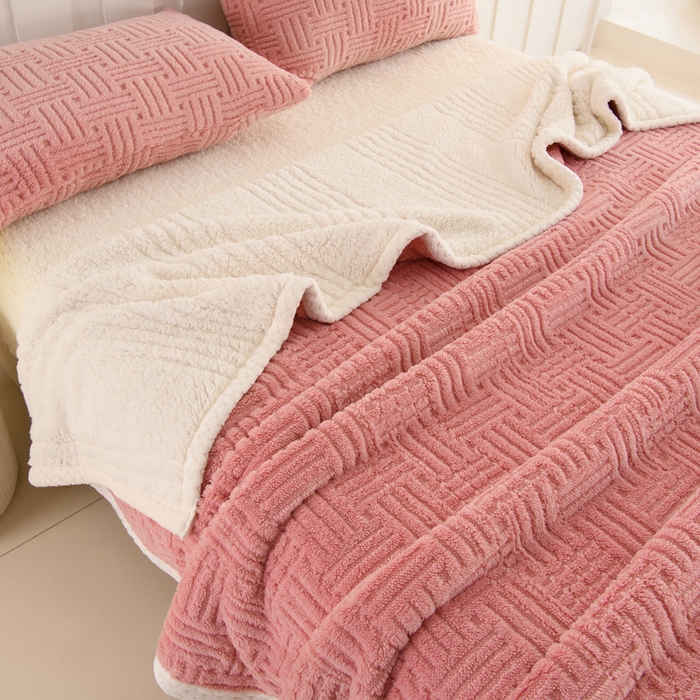 91家纺网 家纺一手货源 找家纺 （总）圣靓 2025新款塔芙绒羊羔绒双层毯子毛毯