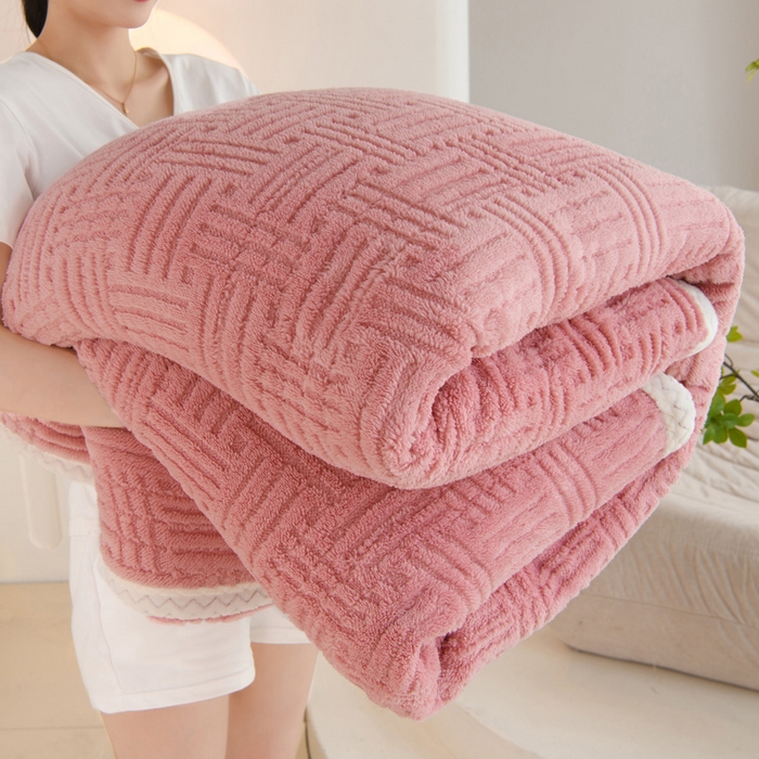 （总）圣靓 2025新款塔芙绒羊羔绒双层毯子毛毯