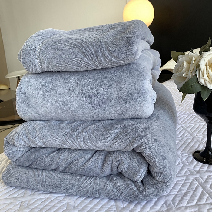 91家纺网 家纺一手货源 找家纺 （总）莱豫家纺 2025新款全消光雕花牛奶绒四件套-流年