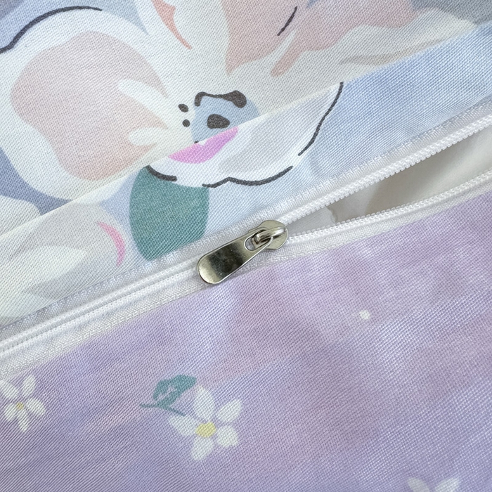 91家纺网 家纺一手货源 找家纺 绵庭家纺 2025新款田园花卉全棉纯棉印花四件套 幽兰花梦紫