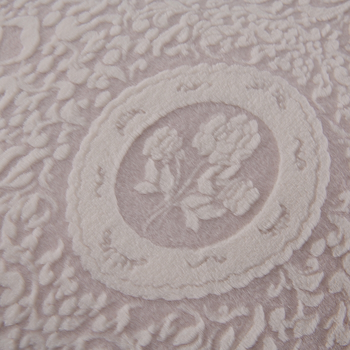 91家纺网 家纺一手货源 找家纺 德比尔斯 2025新款兔毛绒兔兔绒雕花牛奶绒四件套 花语-紫