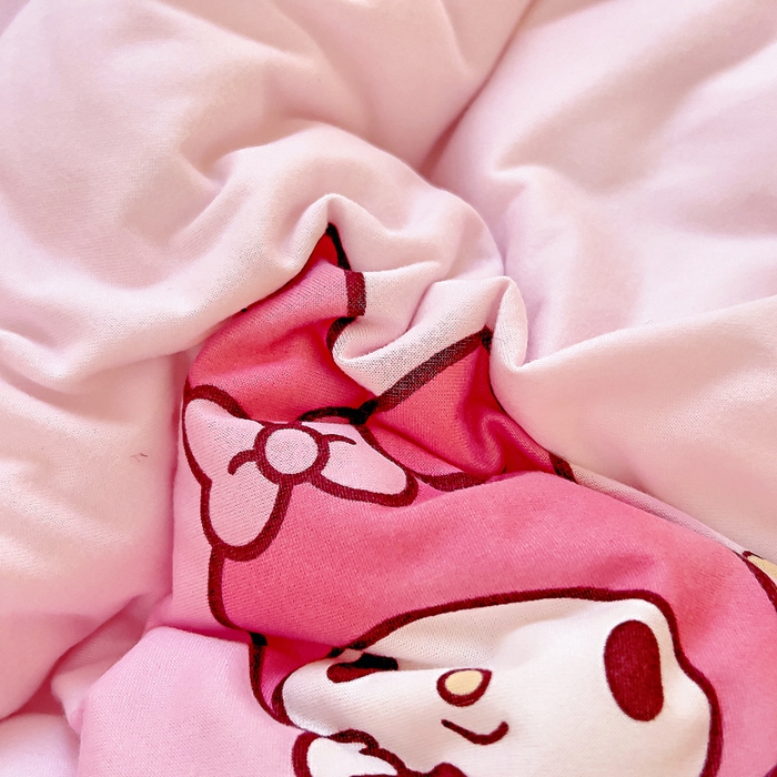 91家纺网 家纺一手货源 找家纺 吉咪兔家纺 25年新款三丽鸥库洛米儿童豆豆被针织棉幼儿园宝宝午睡春秋四季婴儿被子星星美乐蒂