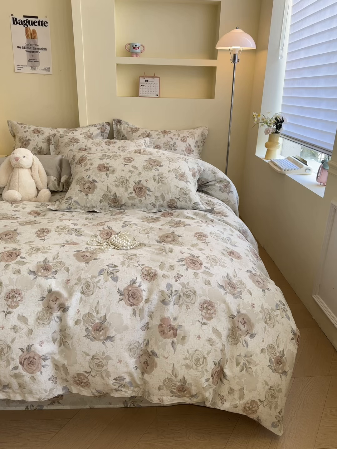 91家纺网 家纺一手货源 找家纺 绵庭家纺 2025新款田园花卉全棉纯棉印花四件套 真礼